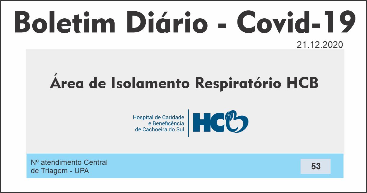 Boletim Diário - Área de Isolamento Respiratório COVID-19