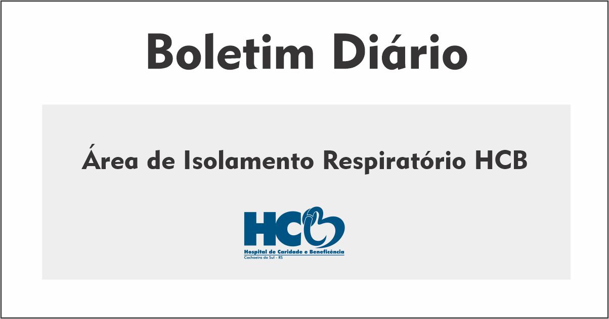 Boletim Diário - Área de Isolamento Respiratório COVID-19